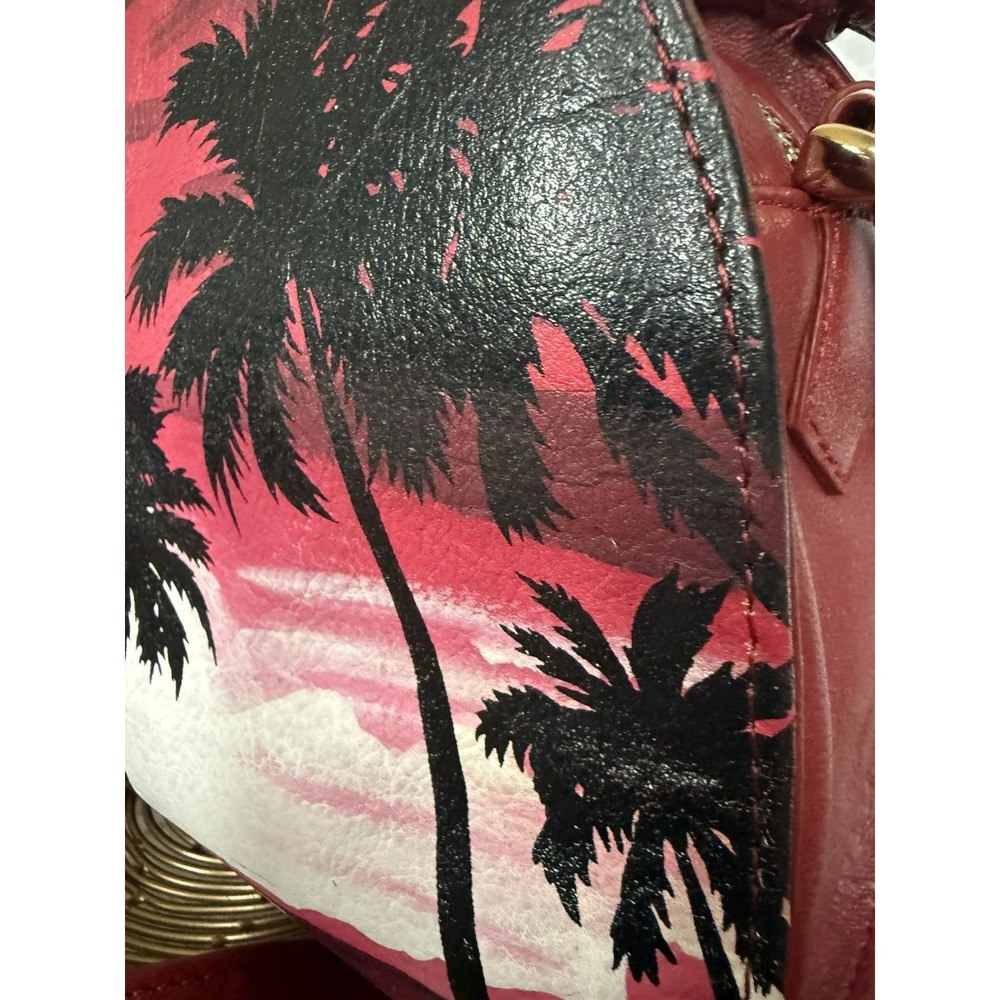 Rare Artisan Sophia Visconti Leather Bag Boho Luxe Hand-Painted Wearable Art - Picture 3 of 16